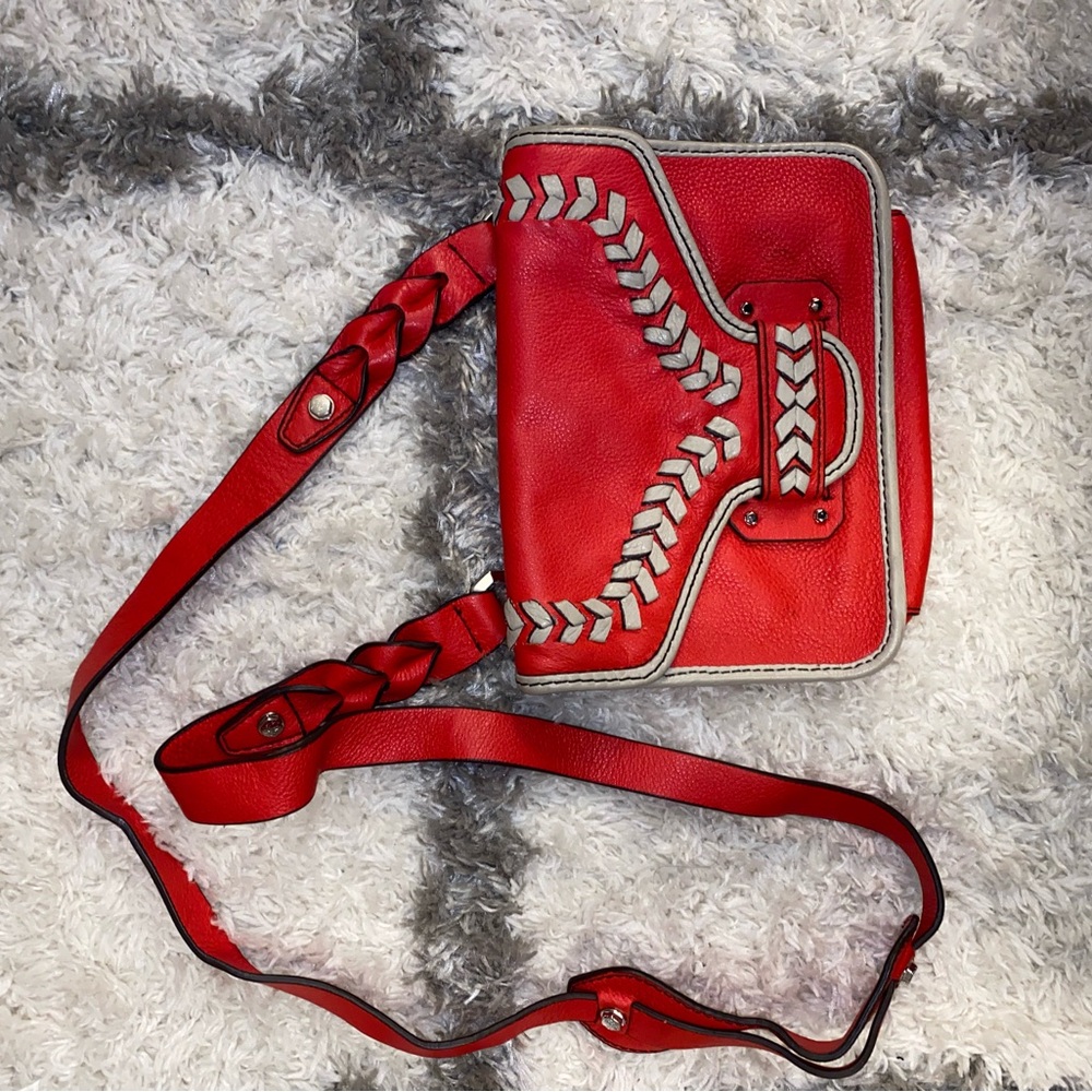 Cute red leather bag